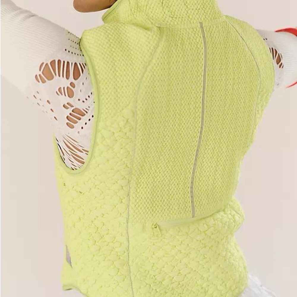 NWT FP Movement by Free People Smock Show Packable Run Vest Full Zip Neon - Picture 3 of 6